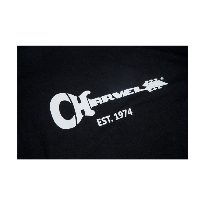 Acquista CHARVEL 0996827706 CHARVEL GTR LOGO TEE BLK L online | Merula Strumenti Musicali