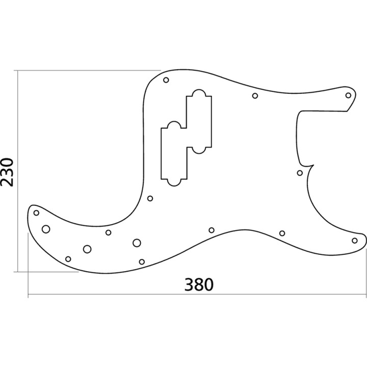 Acquista YELLOW PARTS EZ1106B BATTIPENNA PRECISION BASS® STYLE NERO online | Merula Strumenti Musicali