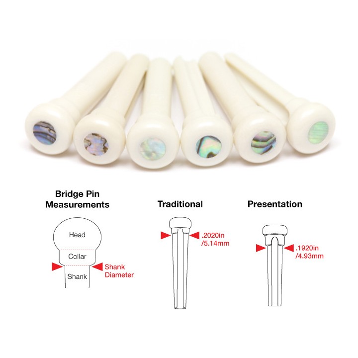 Acquista GRAPH TECH Pp-1000-00 Piroli Presentation White/Paua Shell Dot 4mm 6pcs online | Merula Strumenti Musicali