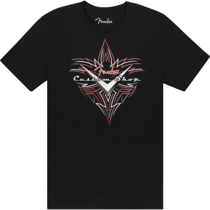 Acquista FENDER 9191359306 CUSTOM SHOP PINSTRIPE TEE, BLACK, S online | Merula Strumenti Musicali