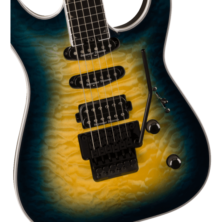Acquista JACKSON Pro Plus Series Soloist Sla3q, Ebony Fingerboard, Amber Blue Burst online | Merula Strumenti Musicali