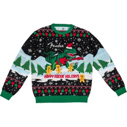 Acquista FENDER 9194222306  FENDER® 2023 UGLY CHRISTMAS SWEATER, MULTI, S online | Merula Strumenti Musicali