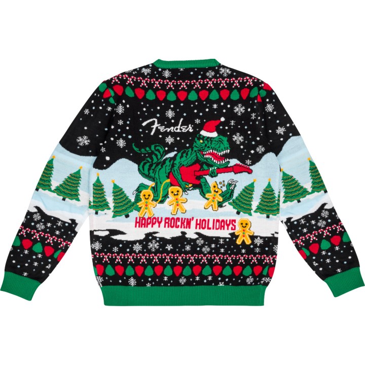 Acquista FENDER 9194222306  FENDER® 2023 UGLY CHRISTMAS SWEATER, MULTI, S online | Merula Strumenti Musicali