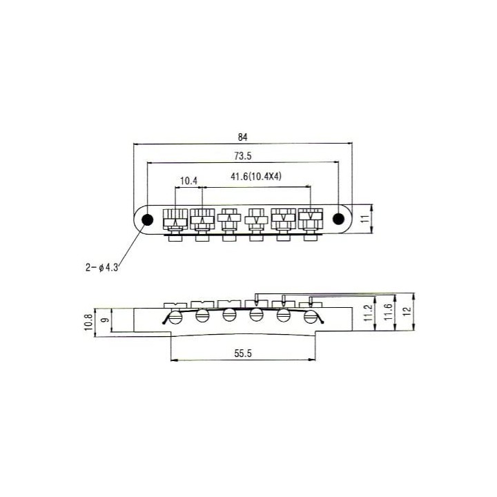Acquista PARTS PLANET LPB35CR PONTE T-O-M CON VITI- CROMATO online | Merula Strumenti Musicali
