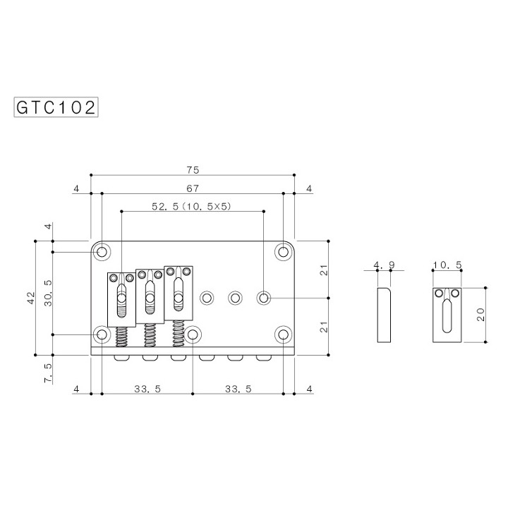 Acquista GOTOH GTC102C - PONTE TIPO STRATO FISSO - CROMATO online | Merula Strumenti Musicali