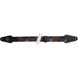 Acquista GEWA TRACOLLA PER CHITARRA F&S TATTOO-EDITION SKULLS AND ROSES BLACK 531042 online | Merula Strumenti Musicali