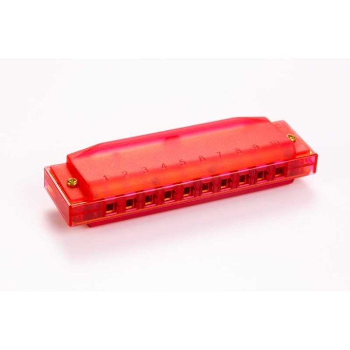 HOHNER ARMONICA DIATONICA TRANSLUCENT HARP M1110R ROSSO | Merula Strumenti Musicali