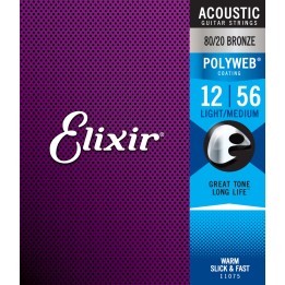 Acquista ELIXIR 11075 ACOUSTIC 80/20 BRONZE POLYWEB online | Merula Strumenti Musicali