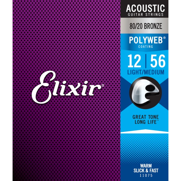 Acquista ELIXIR 11075 ACOUSTIC 80/20 BRONZE POLYWEB online | Merula Strumenti Musicali