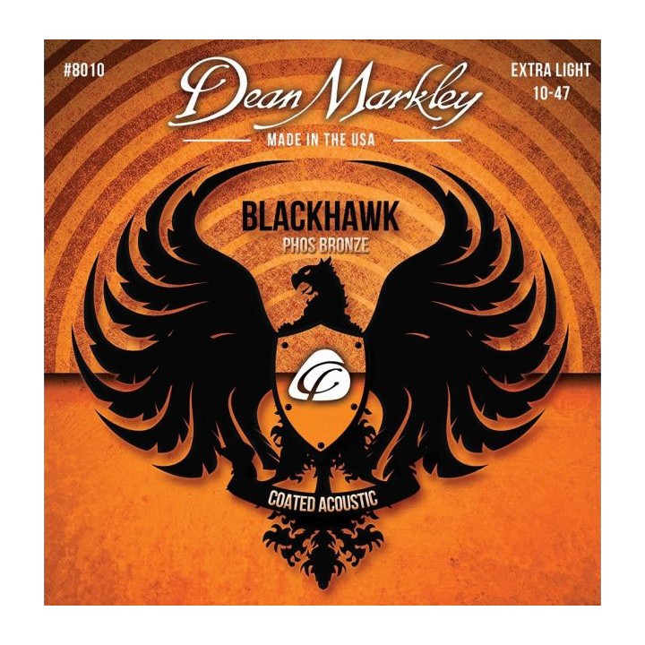 Acquista DEAN MARKLEY DM8010 CORDE ACUSTICA BLACKHAWK COATED PH BRONZE 10-47 online | Merula Strumenti Musicali