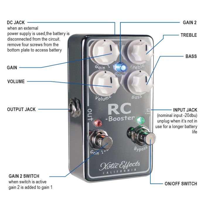 Acquista XOTIC Rc Booster V2 online | Merula Strumenti Musicali