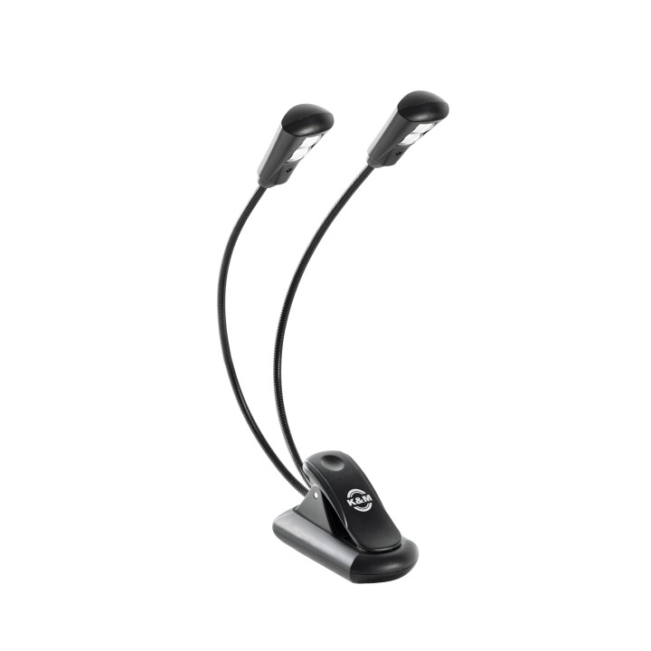 KONIG & MEYER - 12259-000-55 MUSIC STAND LIGHT DOUBLE2 LED FLEXLIGHT RECHARGEABLE BLACK