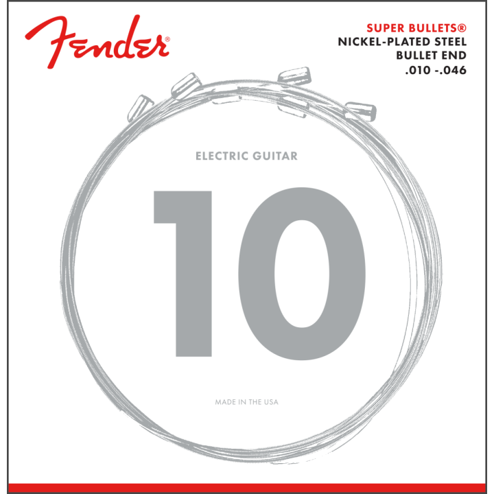 Acquista FENDER 0733250406 SUPER BULLET STRINGS, NICKEL PLATED STEEL, BULLET END, 3250R GAUGE online | Merula Strumenti Musicali