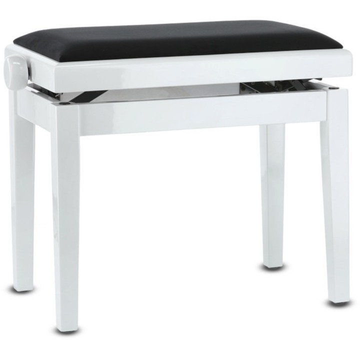 Acquista GEWA PANCA PER PIANO DELUXE BIANCO SATINATO SEDUTA NERA 130020 online | Merula Strumenti Musicali