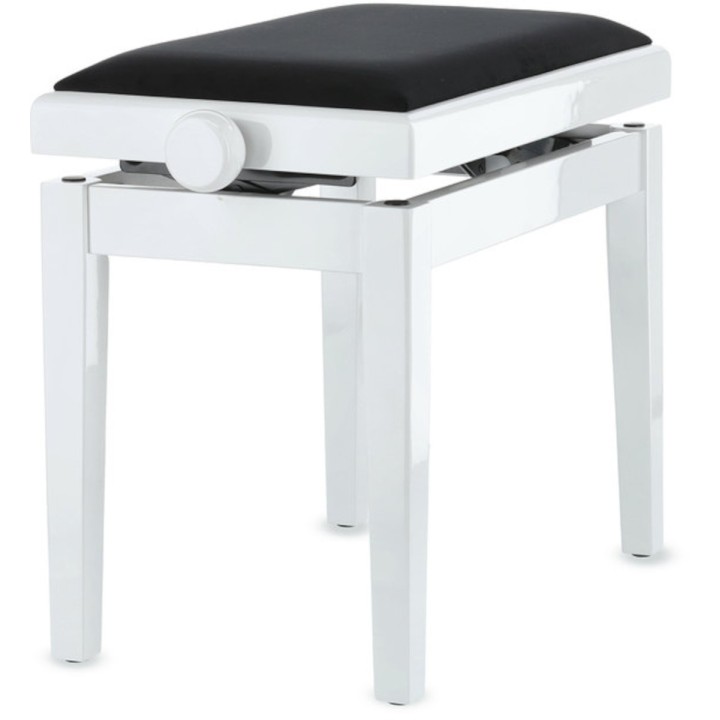 Acquista GEWA PANCA PER PIANO DELUXE BIANCO SATINATO SEDUTA NERA 130020 online | Merula Strumenti Musicali