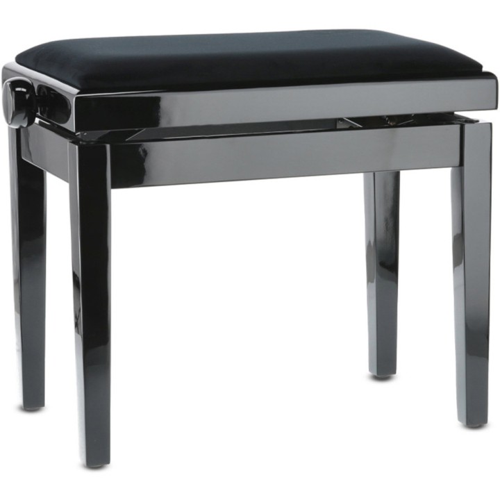 Acquista GEWA Panca Per Piano Deluxe Nero Lucido Seduta Nera 130010 online | Merula Strumenti Musicali