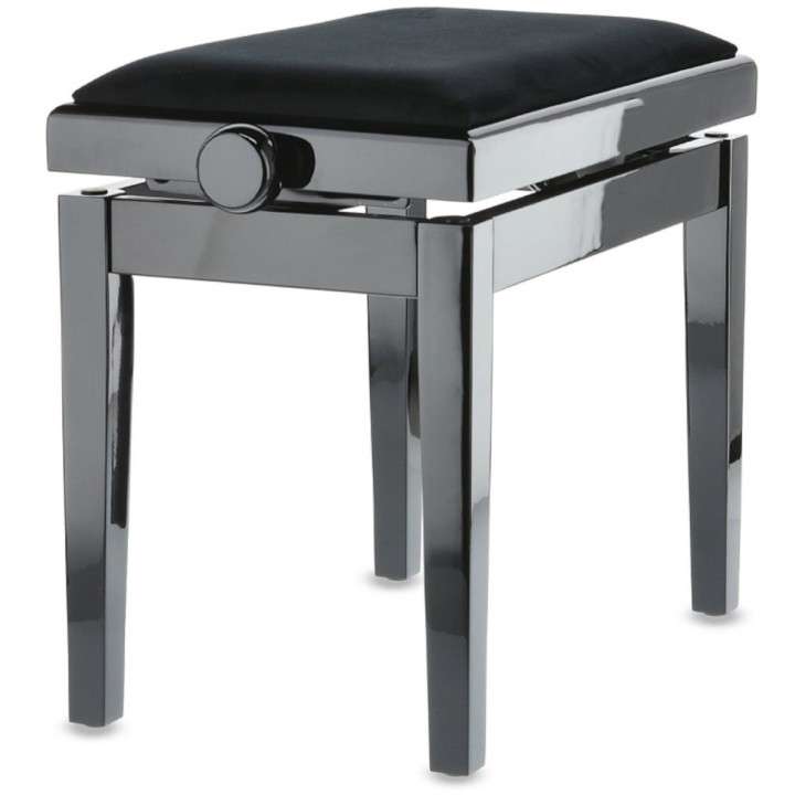 Acquista GEWA Panca Per Piano Deluxe Nero Lucido Seduta Nera 130010 online | Merula Strumenti Musicali