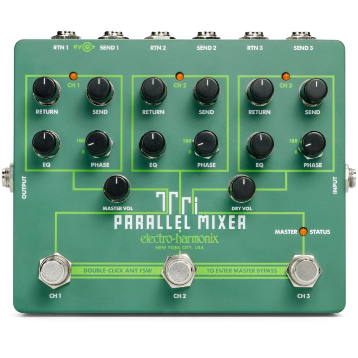 Acquista ELECTRO-HARMONIX TRI PARALLEL MIXER PARALLEL FX LOOP MIXER AND SWITCHER online | Merula Strumenti Musicali
