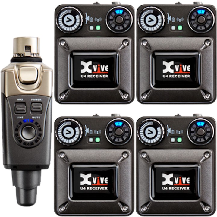 Acquista XVIVE U4r4 In-Ear Monitor Sistema Monitor Wireless Digitale A 4 Ricevitori online | Merula Strumenti Musicali