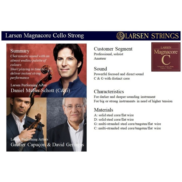 Acquista LARSEN Set Violoncello Magnacore Forte 639506 online | Merula Strumenti Musicali