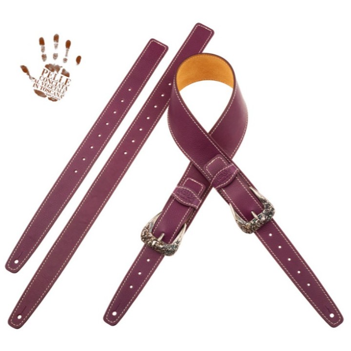 Acquista MAGRABO 301.120M TWIN BUCKLE TS CORE VIOLA 7 CM FIBBIE SKULL & ROSES ARGENTO online | Merula Strumenti Musicali