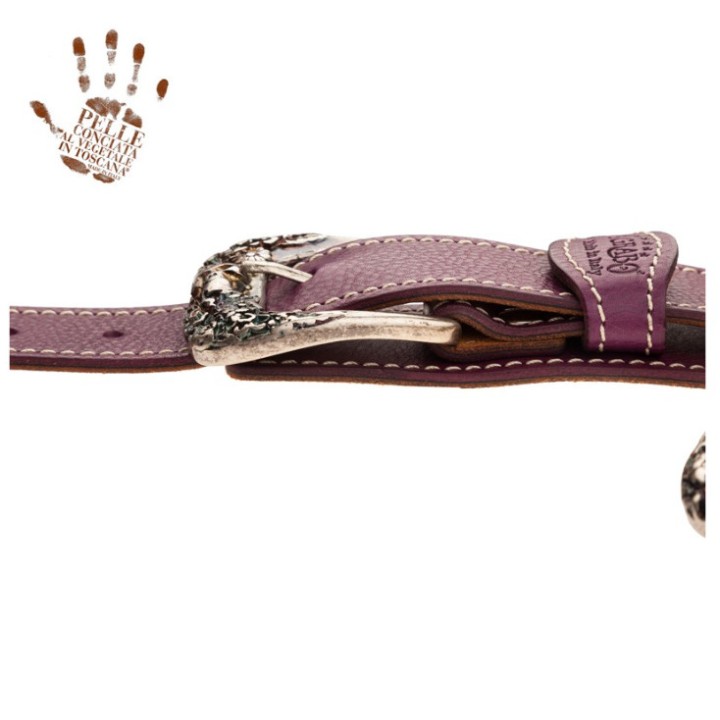 Acquista MAGRABO 301.120M TWIN BUCKLE TS CORE VIOLA 7 CM FIBBIE SKULL & ROSES ARGENTO online | Merula Strumenti Musicali