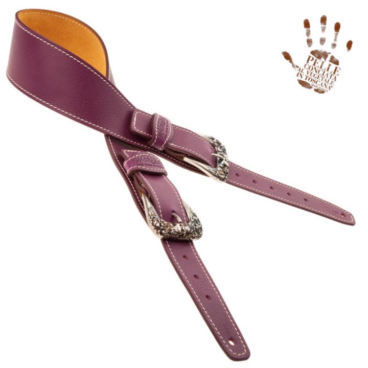 Acquista MAGRABO 301.120M TWIN BUCKLE TS CORE VIOLA 7 CM FIBBIE SKULL & ROSES ARGENTO online | Merula Strumenti Musicali
