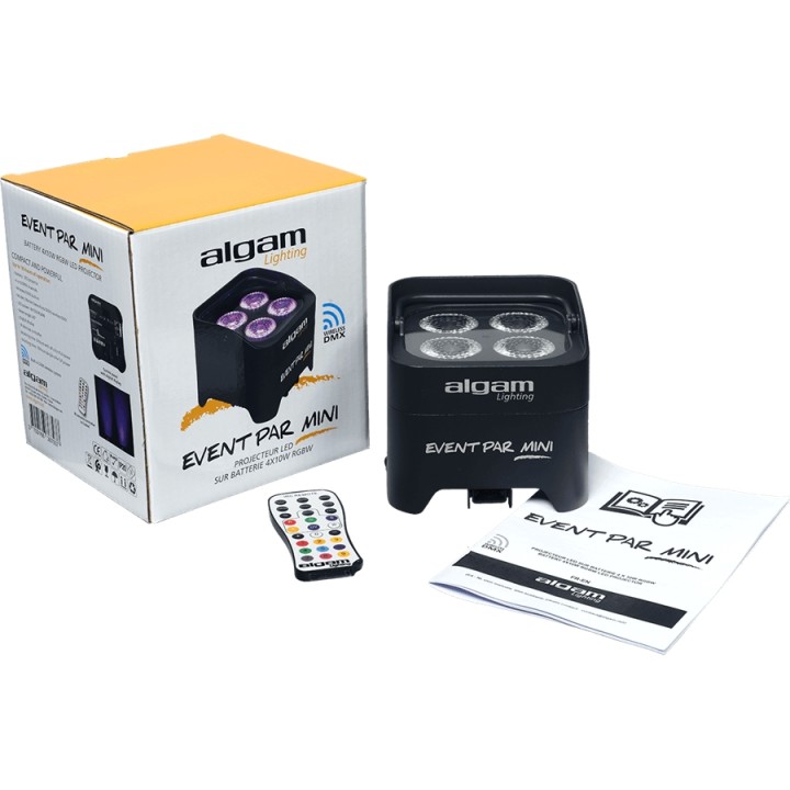 Acquista ALGAM LIGHTING EVENTPAR-MINI PROIETTORE PAR LED A BATTERIA DMX online | Merula Strumenti Musicali