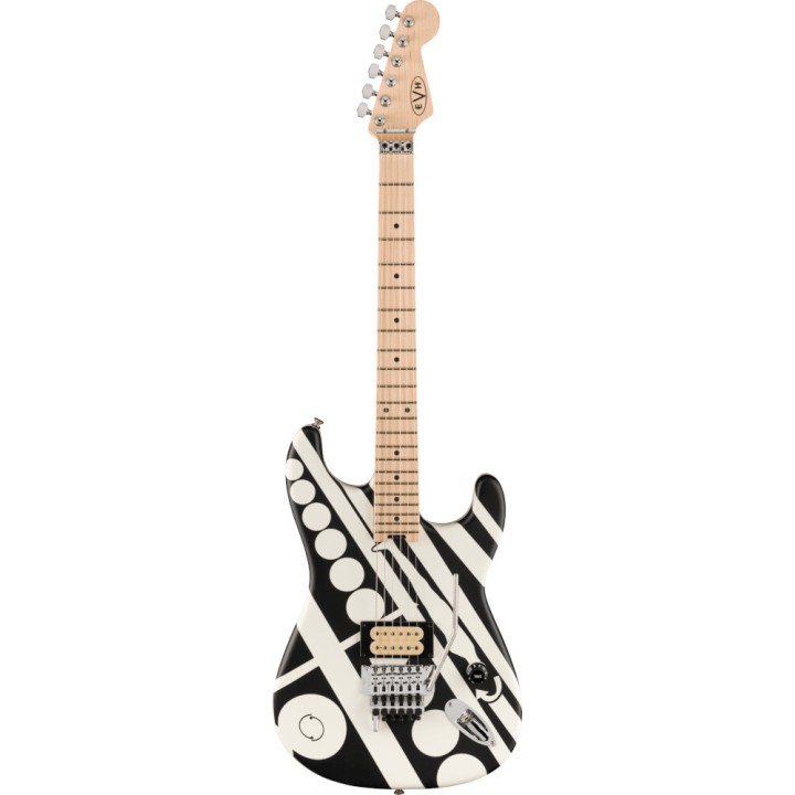 Acquista Evh Striped Series Circles, Maple Fingerboard, White And Black online | Merula Strumenti Musicali