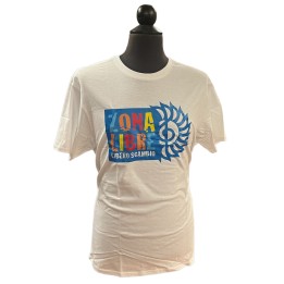 Acquista MERULA T-SHIRT ZONA LIBRE BIANCA TAGLIA L online | Merula Strumenti Musicali