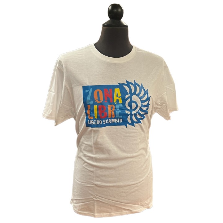 Acquista MERULA T-SHIRT ZONA LIBRE BIANCA TAGLIA XL online | Merula Strumenti Musicali