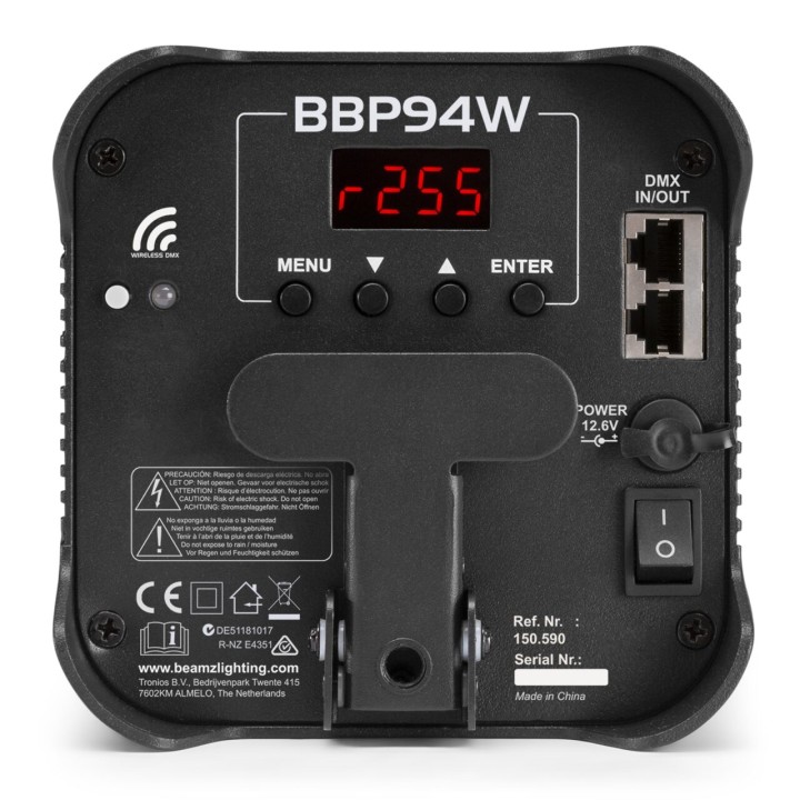 Acquista BEAMZ BBP94W UPLIGHT 4X12W 6IN1 EL IRC online | Merula Strumenti Musicali