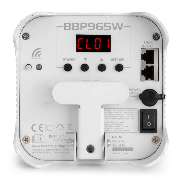 Beamz - BBP96SW Uplight 6x12w 6in1 El Irc