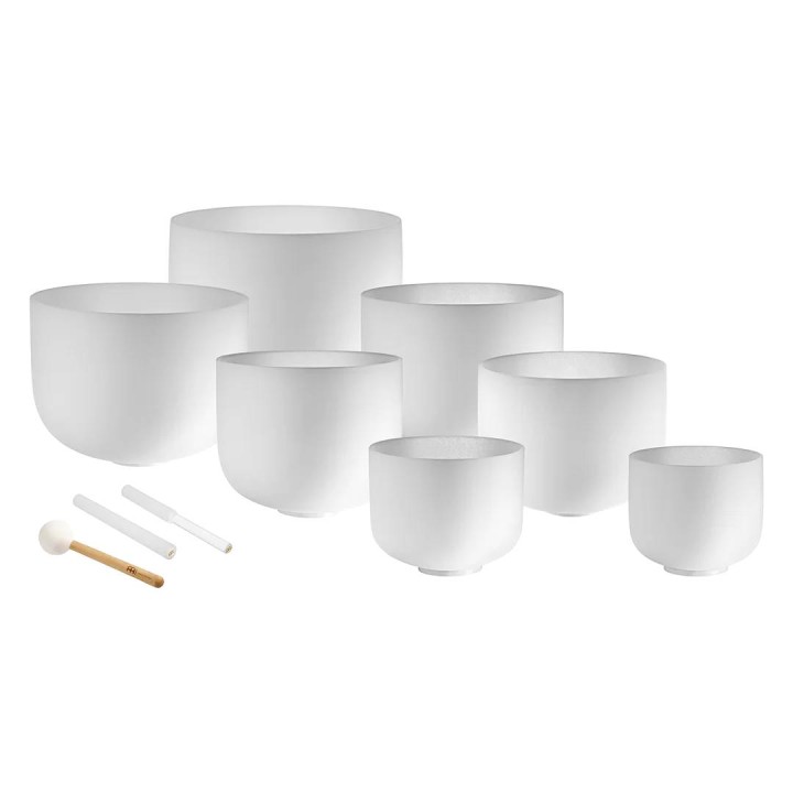 Acquista SONIC ENERGY SET DI CRYSTAL SINGING BOWLS WHITE-FROSTED - CSBSETCHA online | Merula Strumenti Musicali