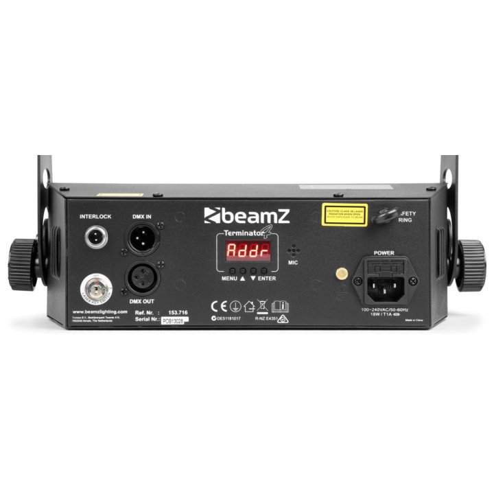 Acquista BEAMZ LED TERMINATOR IV 2XMOON, STROBE online | Merula Strumenti Musicali