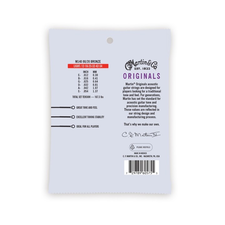 Acquista MARTIN M140 12-54 BRZ MARTIN ORIGINALS online | Merula Strumenti Musicali