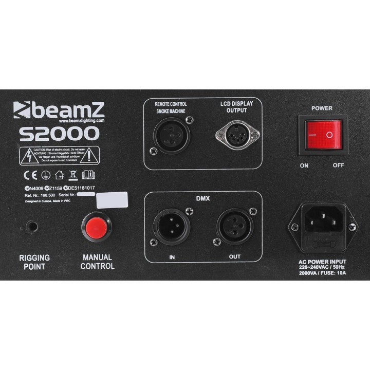 Acquista BEAMZ S2000 SMOKEMACHINE DMX LED 24 X 3W online | Merula Strumenti Musicali
