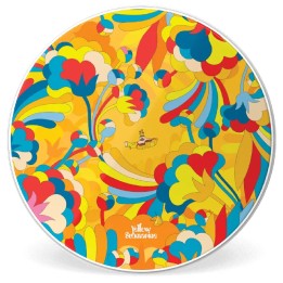 EVANS | Yellow Submarine Resonant Bass Drumhead, Primrose Prairie, 22 inch