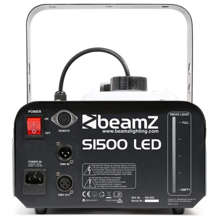 Acquista BEAMZ S1500led Smokemachine 9x3w Rgb Dmx online | Merula Strumenti Musicali