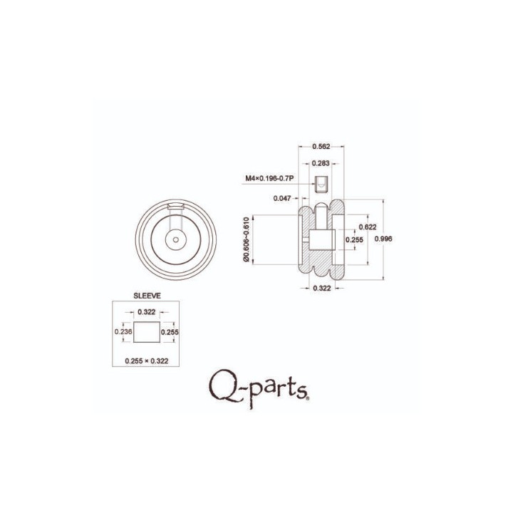 Acquista Q-PARTS Acrylic Black Pearl On Ringo Knob online | Merula Strumenti Musicali
