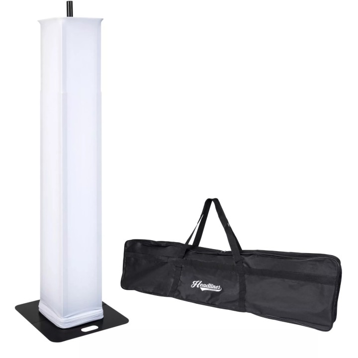 Il Totem Ventura è un versatile supporto da podio con illuminazione, progettato per creare un'atmosfera suggestiva grazie alla s