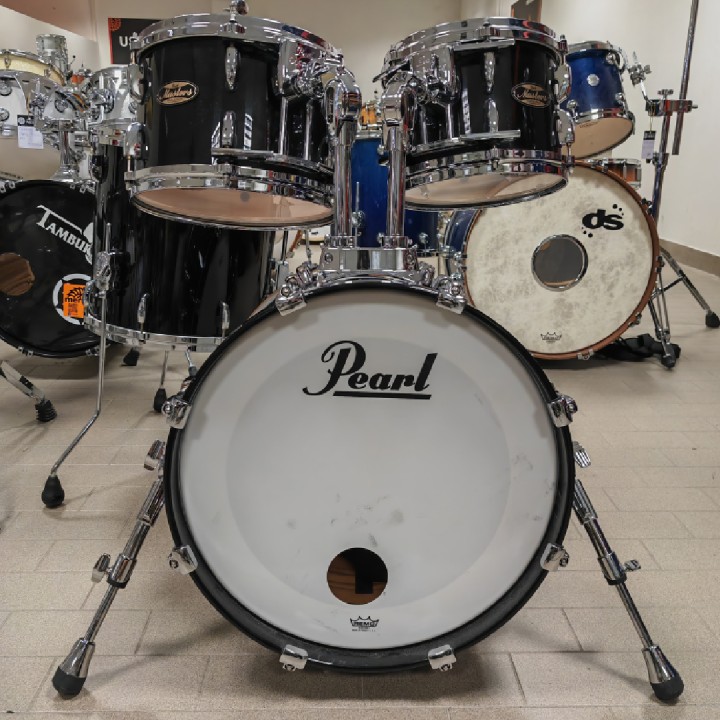 Pearl | Masters Maple Gum Set 4pz Piano Black Drum set acustico