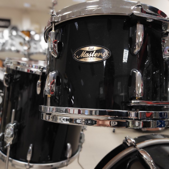 Pearl | Masters Maple Gum Set 4pz Piano Black Drum set acustico
