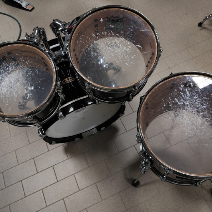 Pearl | Masters Maple Gum Set 4pz Piano Black Drum set acustico