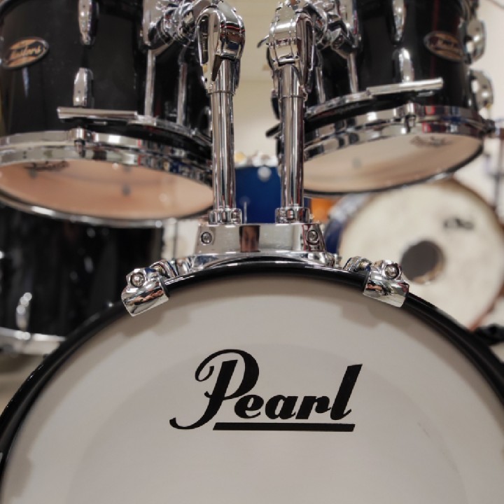 Pearl | Masters Maple Gum Set 4pz Piano Black Drum set acustico