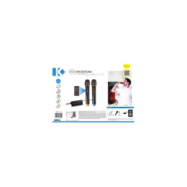 KARMA VOICE 2M KIT | DOPPIO RADIOMICROFONO + RICEVENTE JACK 