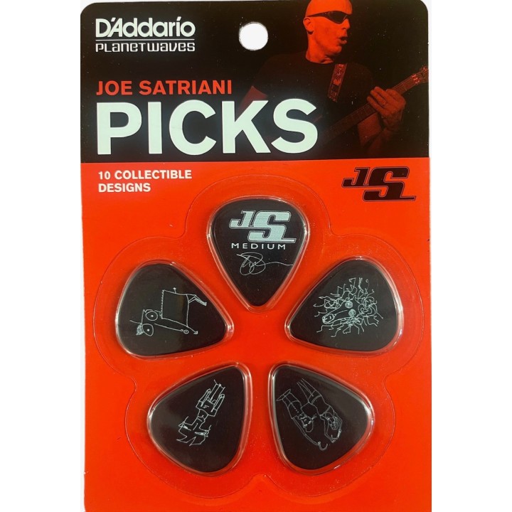 Acquista D'ADDARIO 1CBK4-10JS D'ADDARIO JOE SATRIANI GUITAR PICKS, BLACK, 10 PACK, MEDIUM online | Merula Strumenti Musicali