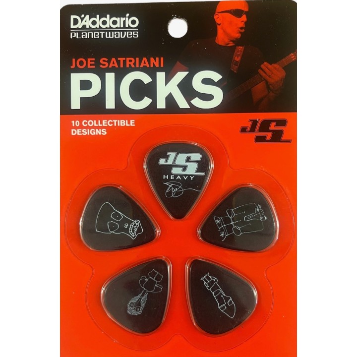 Acquista D'ADDARIO 1CBK6-10JS D'ADDARIO JOE SATRIANI GUITAR PICKS, BLACK, 10 PACK, HEAVY online | Merula Strumenti Musicali