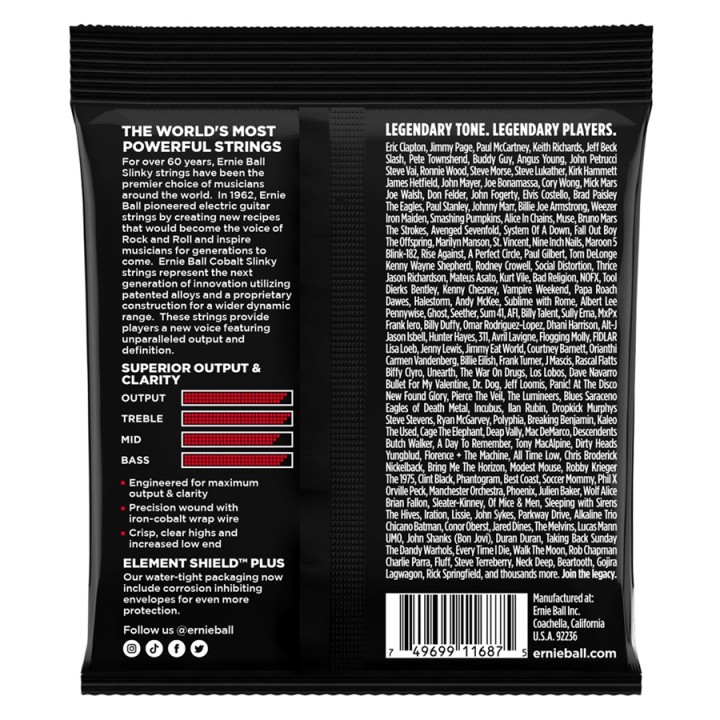 Acquista ERNIE BALL 2716 BURLY SLINKY COBALT GUITAR 11-52 online | Merula Strumenti Musicali
