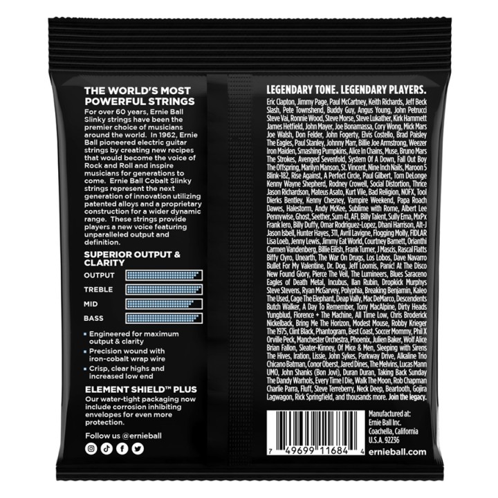 Acquista ERNIE BALL 2712 PRIMO SLINKY COBALT GUIT 9.5-44 online | Merula Strumenti Musicali